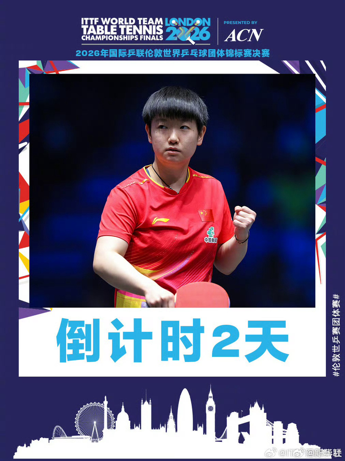 开云平台-伦敦世乒赛团体赛2天后开赛，国乒众将蓄势待发|倒计时|国际乒联|ITTF|王楚钦|孙颖莎_新浪体育_新浪新闻